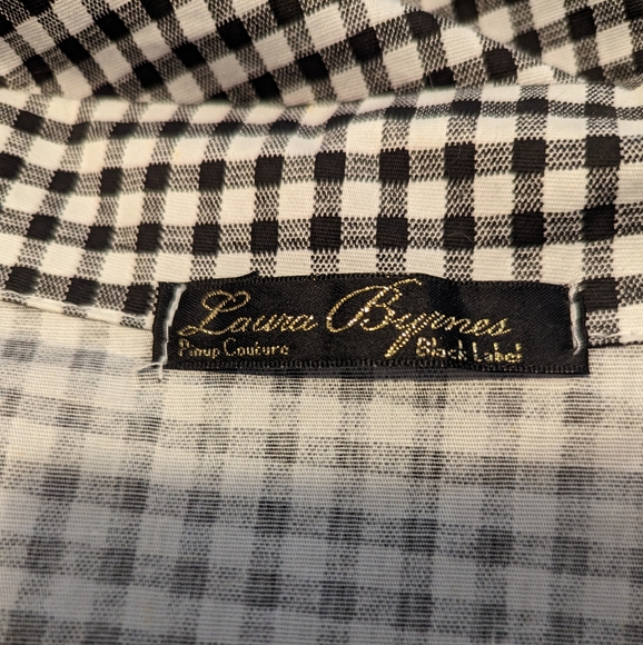 Pin-up style button up. Black & White. Size L. Pinup Couture. - Picture 2 of 7